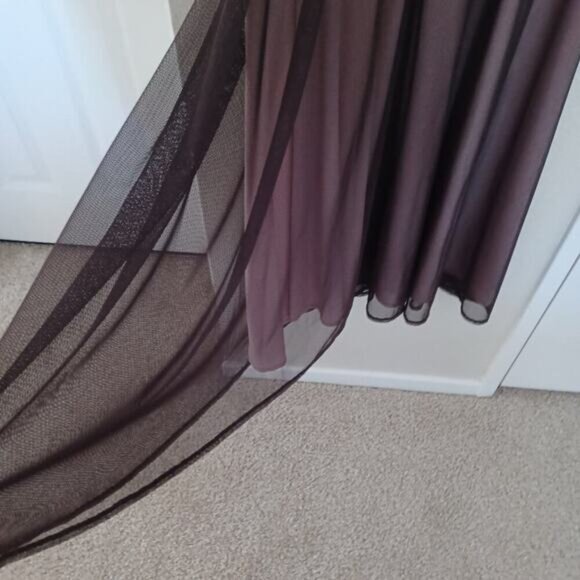 JS Boutique Vintage 90s Mesh Overlay Midi Gown Size 6 EUC - Picture 7 of 11